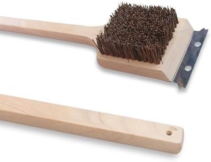 Deluxe Large Wood BBQ Brush Palmyra Bristles (Safe-Contains No Metal Bristles) - 5