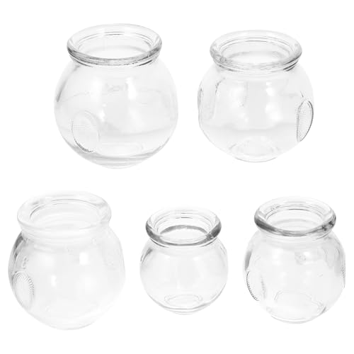 Ventouses en verre CRAFTHROU, ensemble de 5 pièces pour le massage à domicile