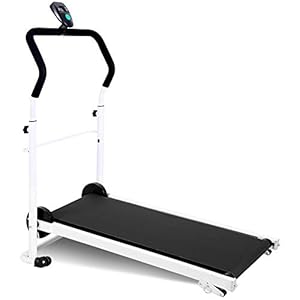Treadmill for Home Indoor Weight Loss Stepper Walking Machine Household Treadmill Portable Cardio Fitness Exercise (Black)