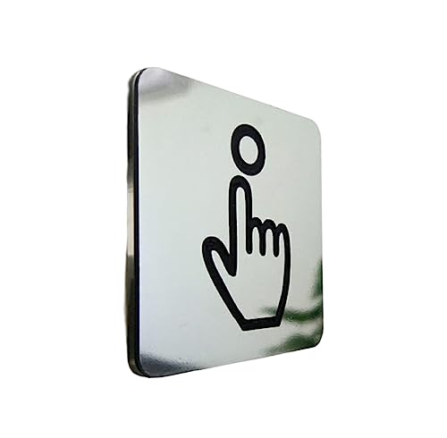 Allayu Señal de timbre, placa de anillo, suministros para el hogar, patio impermeable, ampliamente aplicable, placa decorativa fina para puerta, señales de aviso