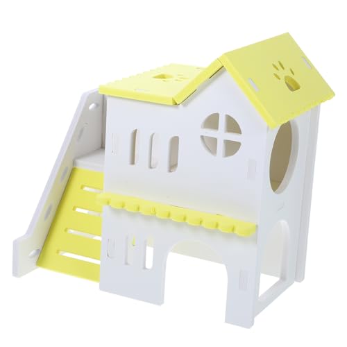 BESPORTBLE Hamster Hideout Villa with Ladder for Guinea Pigs Chinchillas Hedgehogs Pet Playhouse for Relaxation and Fun Activities Cages