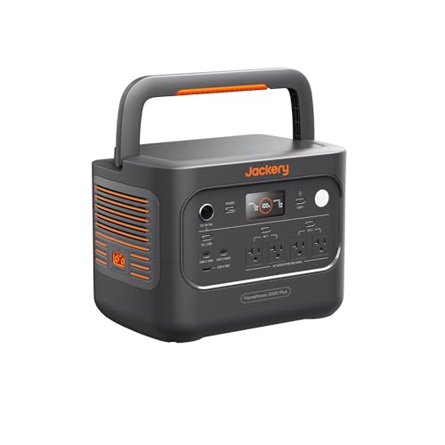 Jackery HomePower 2000 Plus v2 Portable Power Station 2200W AC Output 2048Wh LFP Battery Expandable to 12kWh Essential Home Backup for Outages Emergencies & RV (Solar Panel Optional)