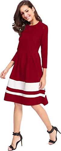 Image of LookMark Cotton A-Line Knee-Length Women's Dress