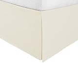 (550-TC) Organic Cotton 1- Piece Queen Size Dust Ruffle Bed Skirt Perfect Drop Length (19" Inch) Spl