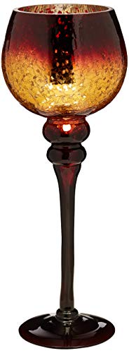 Home Essentials Mercury Chocolate Hurricanes Candle Holders, Set of 3 - Thumbnail 3