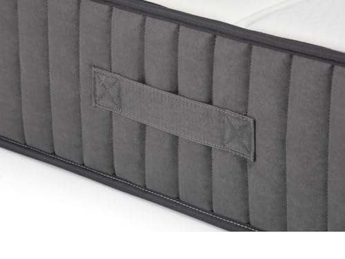 Vente-unique - Taschenfederkernmatratze-Bettgestell-Set - 180 x 200 cm - 7 Zonen - Hochelastischer Kaltschaum - Stärke 26 cm - Weià - AUDACE von Palacio – Bild 6