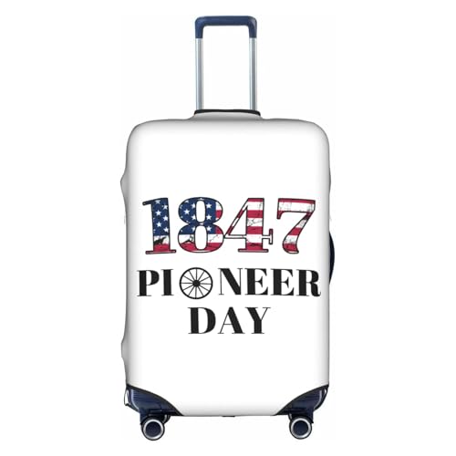 Travel Luggage Cover Funny Pioneer Day America Flag Fashion Washable Baggage Suitcase Protector Fit For Luggage Medium