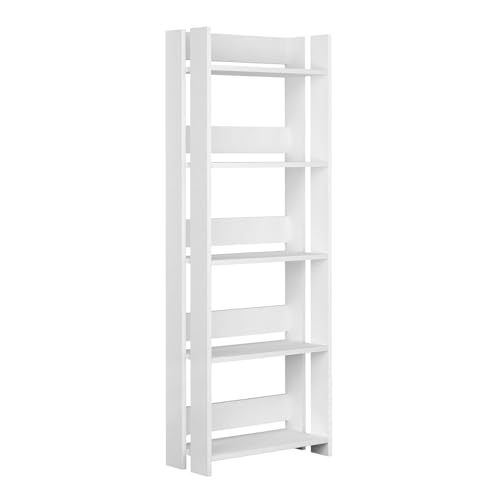 Alexandra House Living Estantería con 5 estantes. Color Blanco. (Alto 155 cm/Ancho 57 cm/Fondo 25 cm) - 57 x 155 x 25 cm