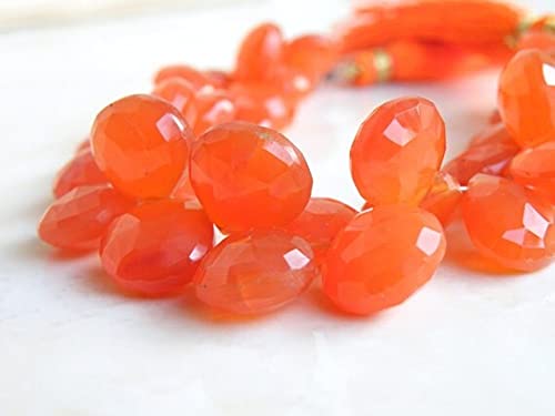 Perles de cornaline cœur de 9.5mm idéales pour assembler un collier artisanal d'automne