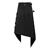 Jogging Bottoms Men's Tracksuit Bottoms Sports Trousers Baggy Leisure Trousers Men's Trend Rock Punk Gothic Asymmetric Punk Half Dress, black, XL #5