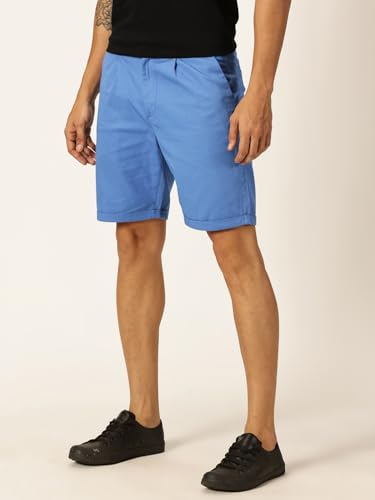 Image of Thomas Scott Men's | Solid | Mid Rise | Light Weight | 100% Cotton | Casual | Chino | Shorts for Men