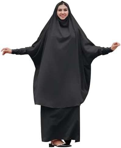 Abayas for Women Muslim Chiffon Prayer Burqa Dress Burkas for Women Muslim Hijab Dress Full Length Islamic Veil Abaya Set