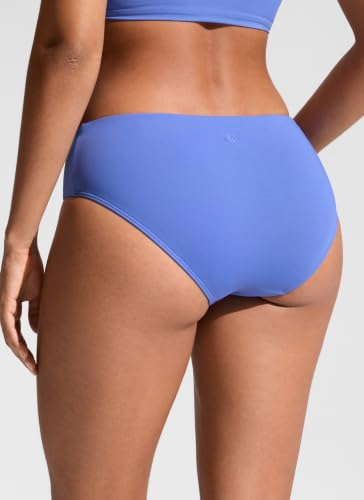 Image of CRZ YOGA Mid Waisted Bikini Bottoms | Mid Cut Leg, Medium Bum Coverage, Full Lining, Swim, Bathing Suit Briefs for Women