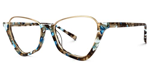 Image of VOOGLAM Stylish Blue Light Blocking Glasses for Women Anti Eyestrain UV Eyewear Adelio