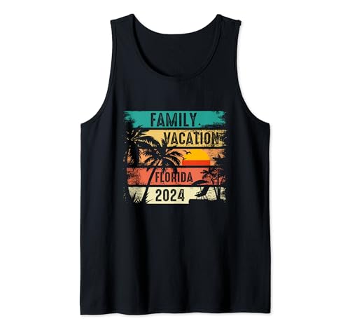 Vacaciones familiares Florida 2024 Vacaciones turísticas de verano en la playa Camiseta sin Mangas