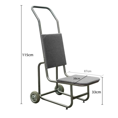 Chariot de chaise robuste avec roulettes – Transport empilable pour banquets, bureaux et événements scolaires – Chariot de déménagement pour une manipulation facile