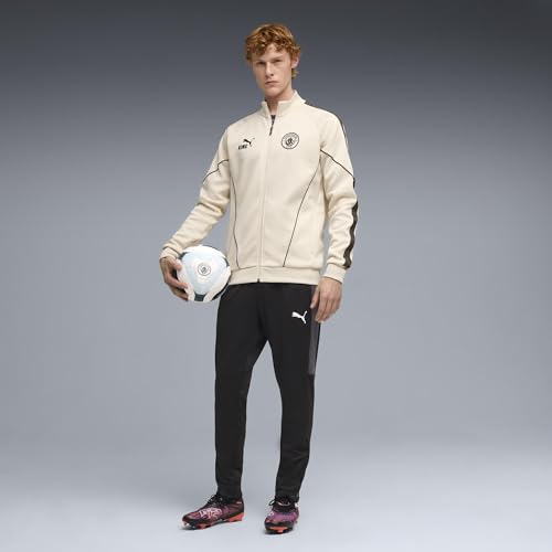 PUMA Manchester City 782173 T-shirt à manches longues pour homme Coupe ajustée MCFC King Anthem JKT, 26 couleurs printemps été neige alpine/gris foncé plat (12), S