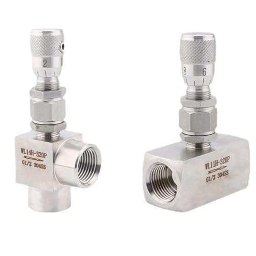Vanne à pointeau BSPP 2mm droite en inox 304 pour micro-régulation de débit - 3