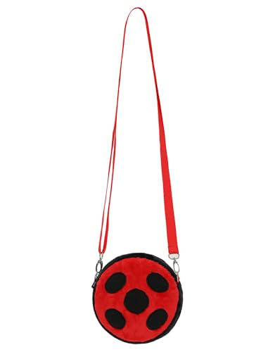 Image of Micotaku Miraculous Ladybug Round Crossbody Bags Crossbody Purse Wallet Shoulder Handbags for Women and Girls