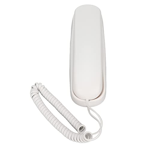 Teléfono con Cable, Teléfono Fijo de Pared FSK DTMF Función de Dual Teléfono Residencial Función de Pausa Silenciar Teléfono Fijo de Pared para Hotel Oficina en Casa