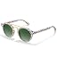 1. Blue Yellow Check Frame Gradient Green Lens