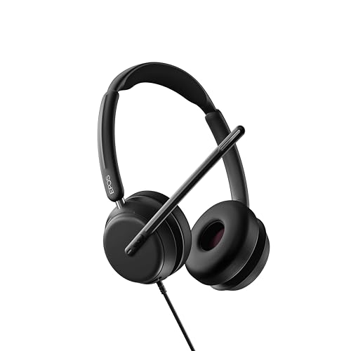 Image of EPOS IMPACT 860 Dual-Sided Wired USB C and USB A Headset for PC with Noise-Canceling Mic, Super Wideband Audio, High-Performance Sound, Comfortable Fit for Business Calls & Office Use, Multi Compatibl