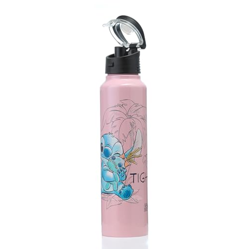 Image of Gluman Steel Water Bottle for Kids | Disney Unica 1000 ml Single Walled Water Bottle | School Water Bottle for Boys | Leak Proof| Wide Mouth Water Bottle | Leakproof (Stitch)