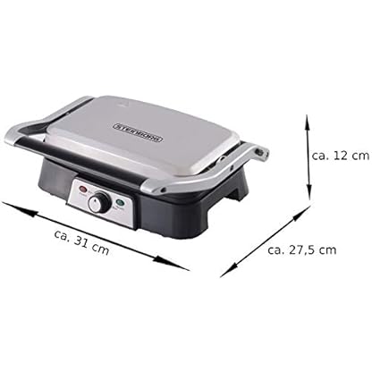 Kontaktgrill | elektrischer Tischgrill | 180° Öffnung | Panini-Grill | Sandwichtoaster | Grill | Anti-Haftbeschichtung… – Bild 6