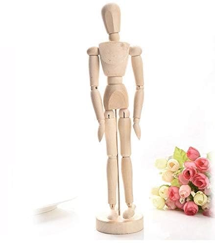 Image of KNAFS 14CM Wooden Manikin Movable Limbs Human Mannequin Model for Artist Sketching Hand Blockhead Puppet Home Decoration
