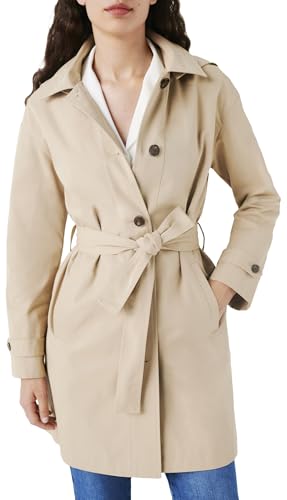 Trench Femme en Gabardine 242g Caroll : manteau beige mi-saison imperméable et élégant - 4