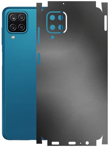 Image of AtOdds - Full Body Back Screen Guard Protector Film - Lamination Wrap Skin Sticker Compatible with Samsung Galaxy M12 | Scratchproof Matte Finish (Metallic Grey)