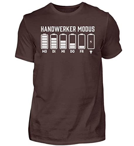 T-shirt pour homme marron L Mode artisan pour masquer les imperfections