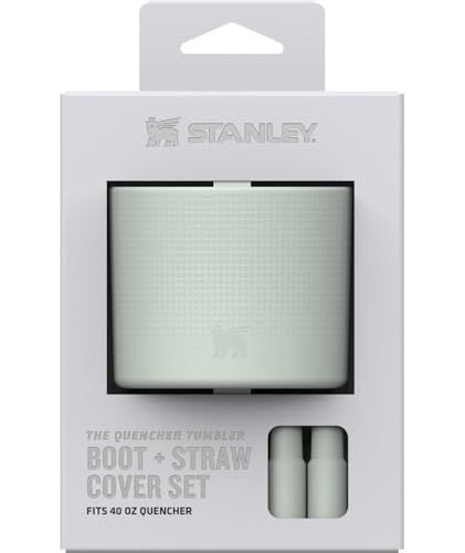 Image of Stanley Quencher Boot and Straw Cover Cap | Anti-Slip Silicone Protector for 40 oz Tumbler with Handle | Accessory Set for Stainless Steel Drinking Cup | BPA-Free | Mist