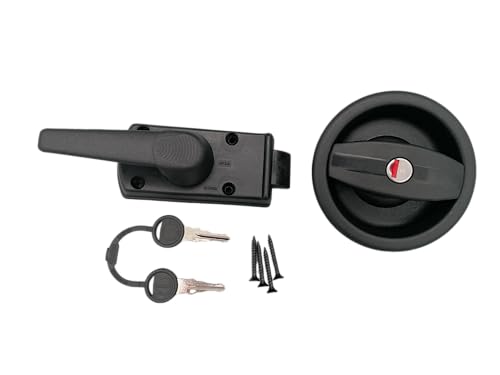 CR-MOESANCO® Serrure de porte d'entrée de caravane (noir)