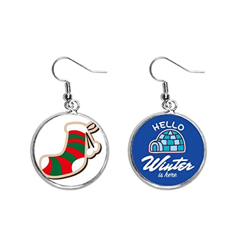 Joyería del pendiente estilo calcetín de Navidad para regalar en el amigo invisible