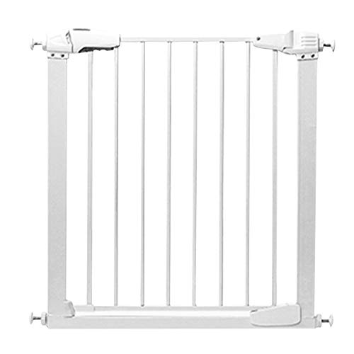 XJJUN Security Gate Child Fence Pet Door Stair Door Additional Extensive Tremendous Excessive Isolation Safety Security Indoor Metallic, Dimension Can Be Personalized (Colour : White, Dimension : Width 137-143cm)