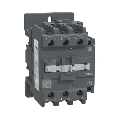 Contacteur electrique LC1N65 haute capacite 65A pour securiser la commande de moteur