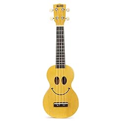 Mahalo Ukulélé U-SMILE-TBS Soprano Creme Mate Translucide + housse - Les Beatles, Paul McCartney, John Lennon, RIngo Starr, George Harrison