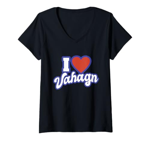 Photo de Femme J'aime Vahagn T-Shirt avec Col en V