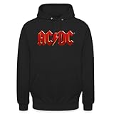 Spreadshirt AC/DC Logo Classique Éclair Sweat À Capuche Unisexe, S, Noir
