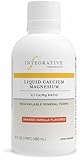 Integrative Therapeutics - Liquid Calcium Magnesium, 2:1 Ca/Mg Ratio - Bioavailable Mineral Forms - Orange Vanilla Flavor - 16 fl oz
