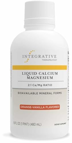 Integrative Therapeutics Liquid Calcium Magnesium 2:1 - Calcium Supplement for