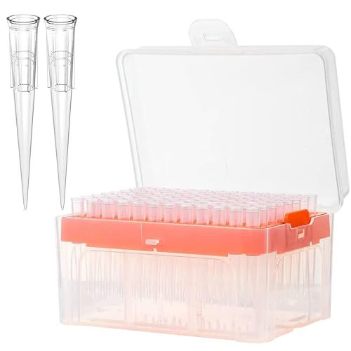 200ul Pipette Tips - Universal Pipette Tips?with Box RNase/DNase Free & Pyrogen Safe, 96 Tips/Rack Pk x 10 Racks (960 Tips)