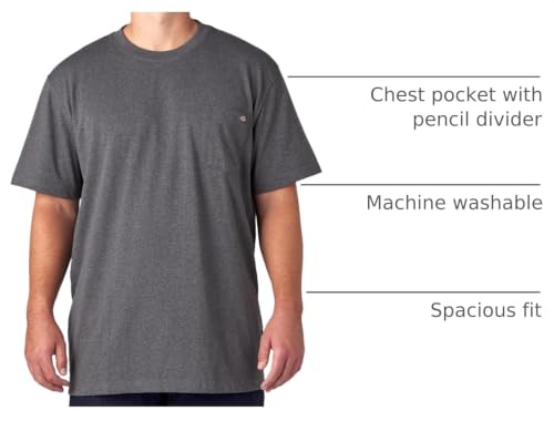 Image of Dickies Men's Heavyweight Heathered Short Sleeve Pocket T-Shirt