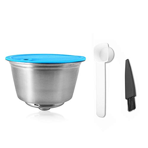 Cápsulas de café Blusea reutilizáveis, recarregáveis de aço inoxidável, filtros de cápsulas compatív