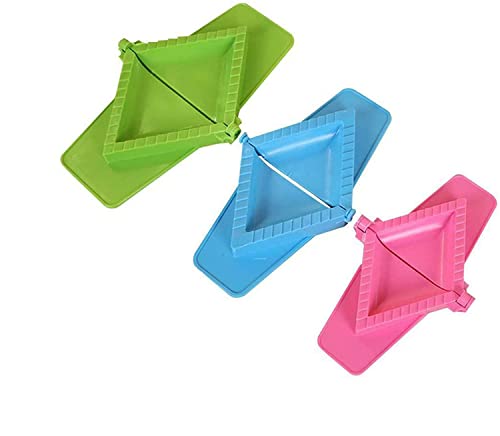 MASINIES Triangle Hinged Mould Press, 3pcs Dumpling Maker, Manual Operation, Stainless Steel, 3 Sizes, Arc Design, Dishwasher Safe