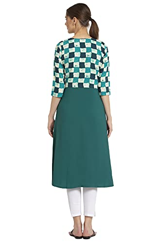 Image of ALC Creation Women's Crepe Printed A-Line Kurti