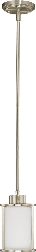 Nuvo 60/2866 Mini Pendant With Satin White Glass, Brushed Nickel