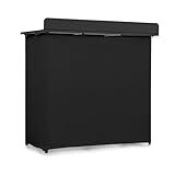 Vonyx DBF105 – Cabina DJ plegable de 1 metro con estructura de aluminio fundas lycra blanca y negra repisa inferior pasacables y bolsa de transporte resistente para DJs móviles