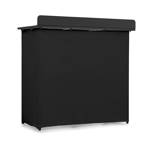Vonyx DBF105 Pupitre DJ Compact Pliable - Table DJ Portable avec Housses Lycra et Housse de Transport - Stand DJ Mobile Stable pour Prestations
